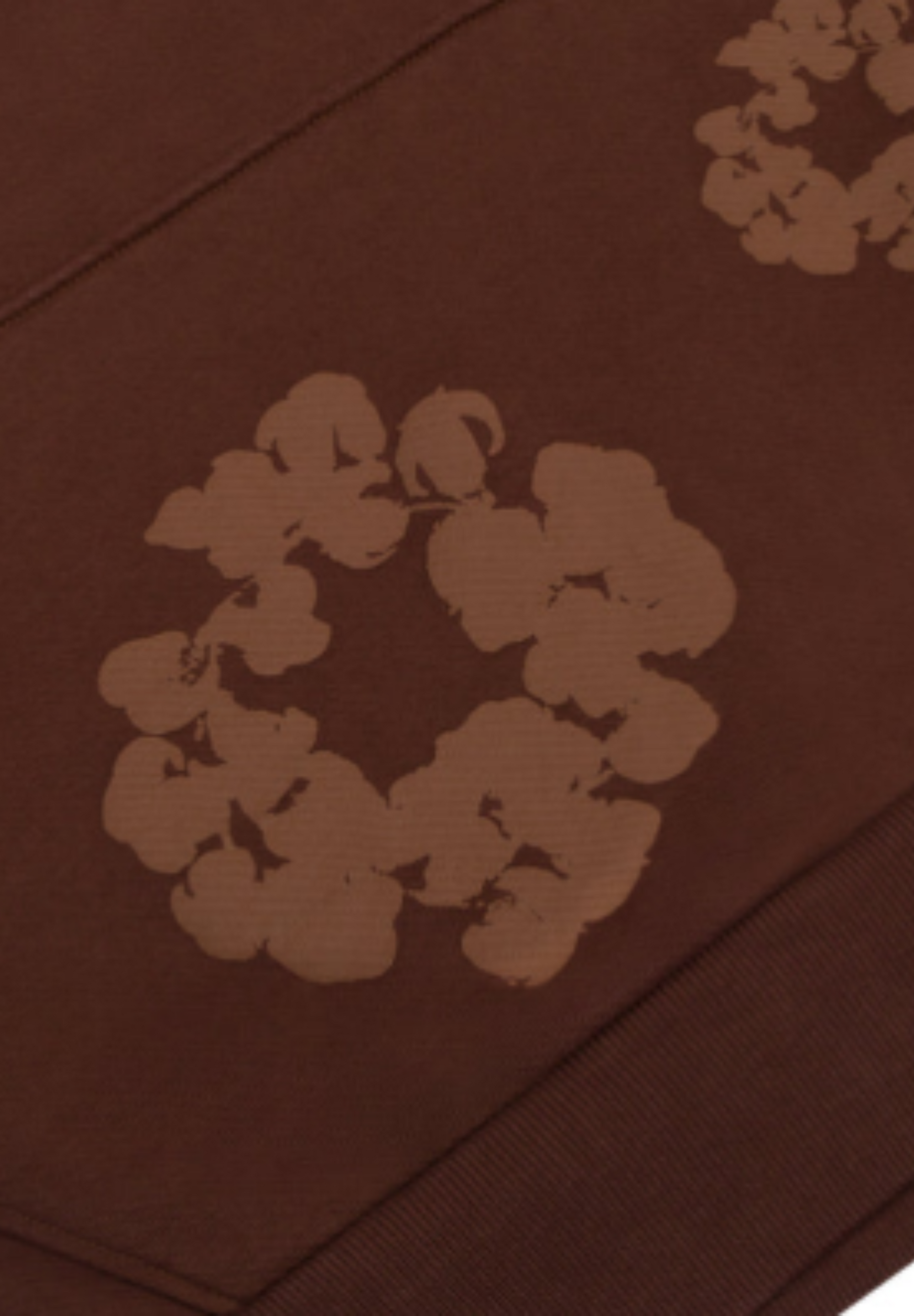 Mono Cotton Wreath Hoodie Brown