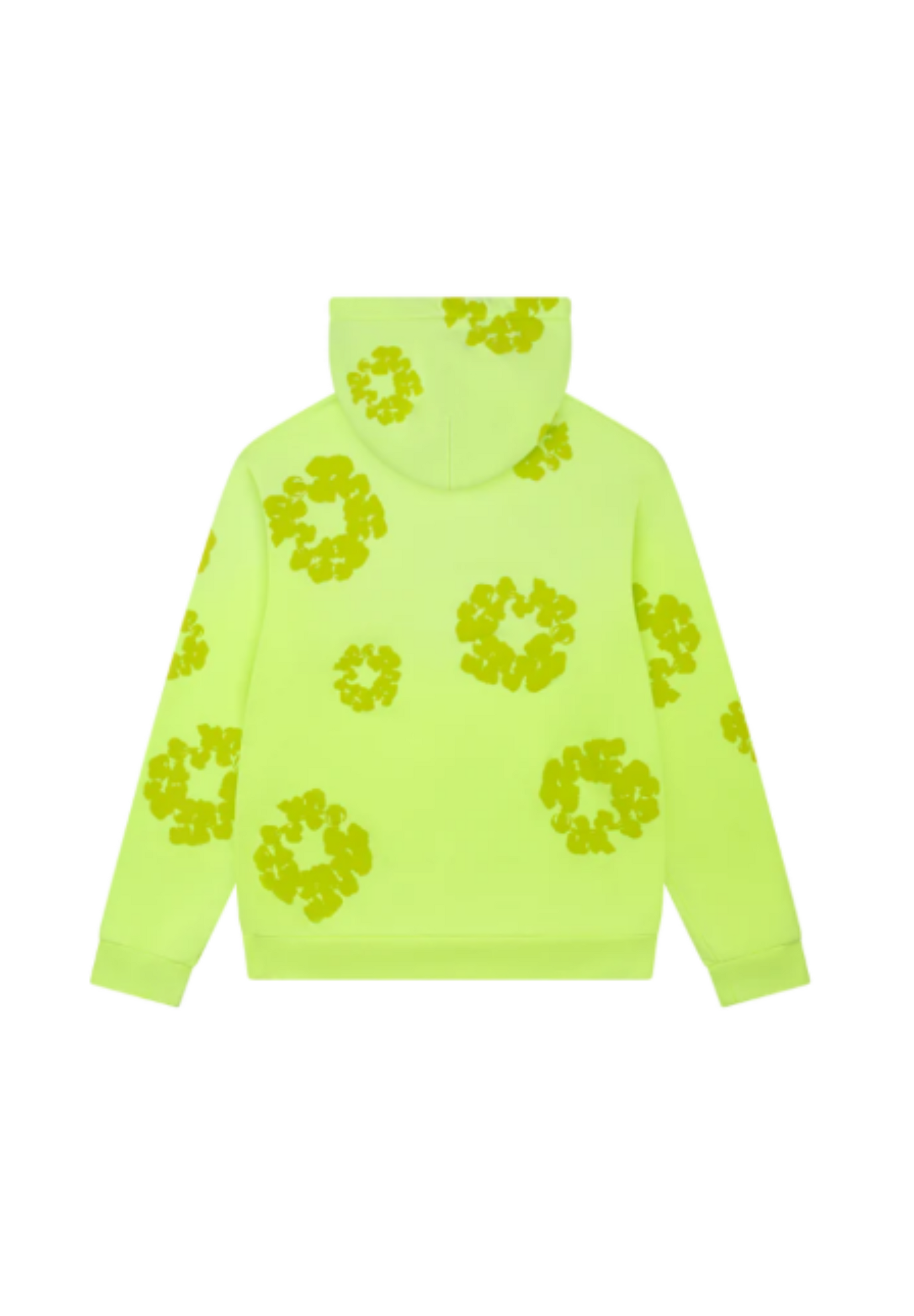 Mono Cotton Wreath Hoodie Neon Green