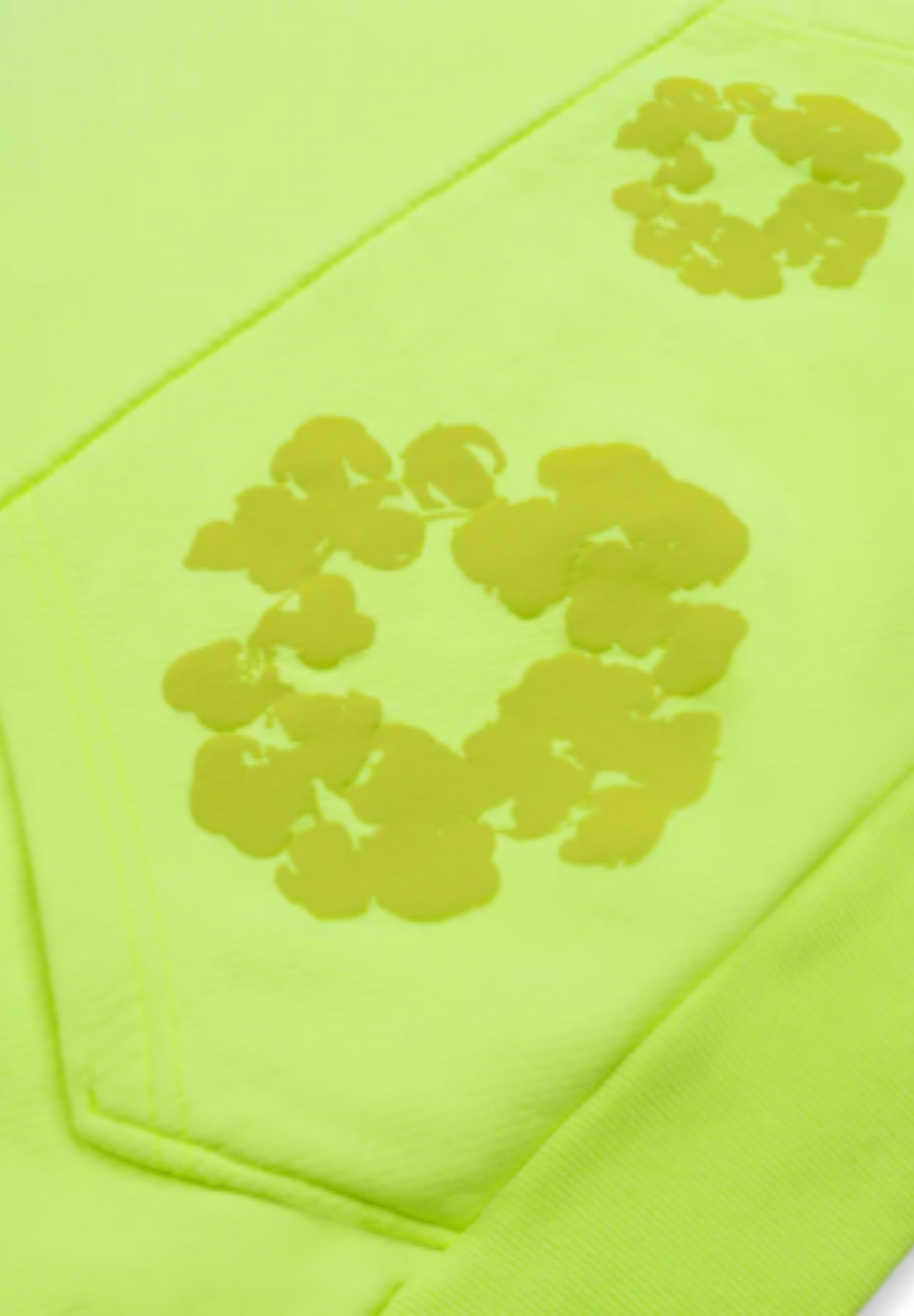 Mono Cotton Wreath Hoodie Neon Green