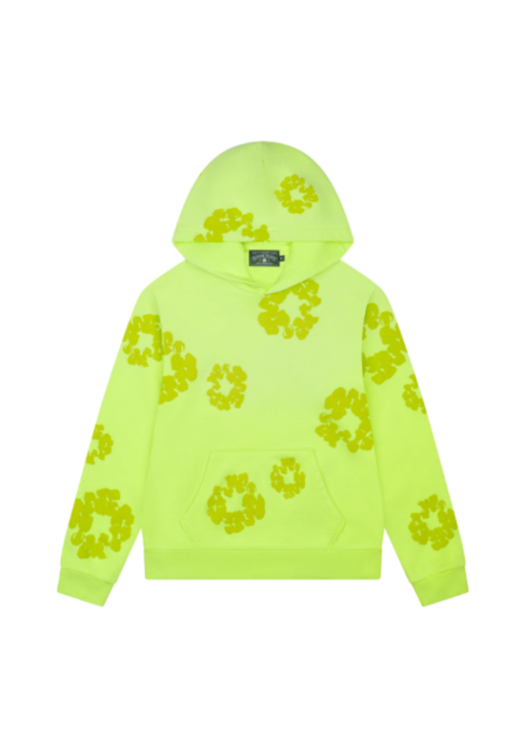 Mono Cotton Wreath Hoodie Neon Green