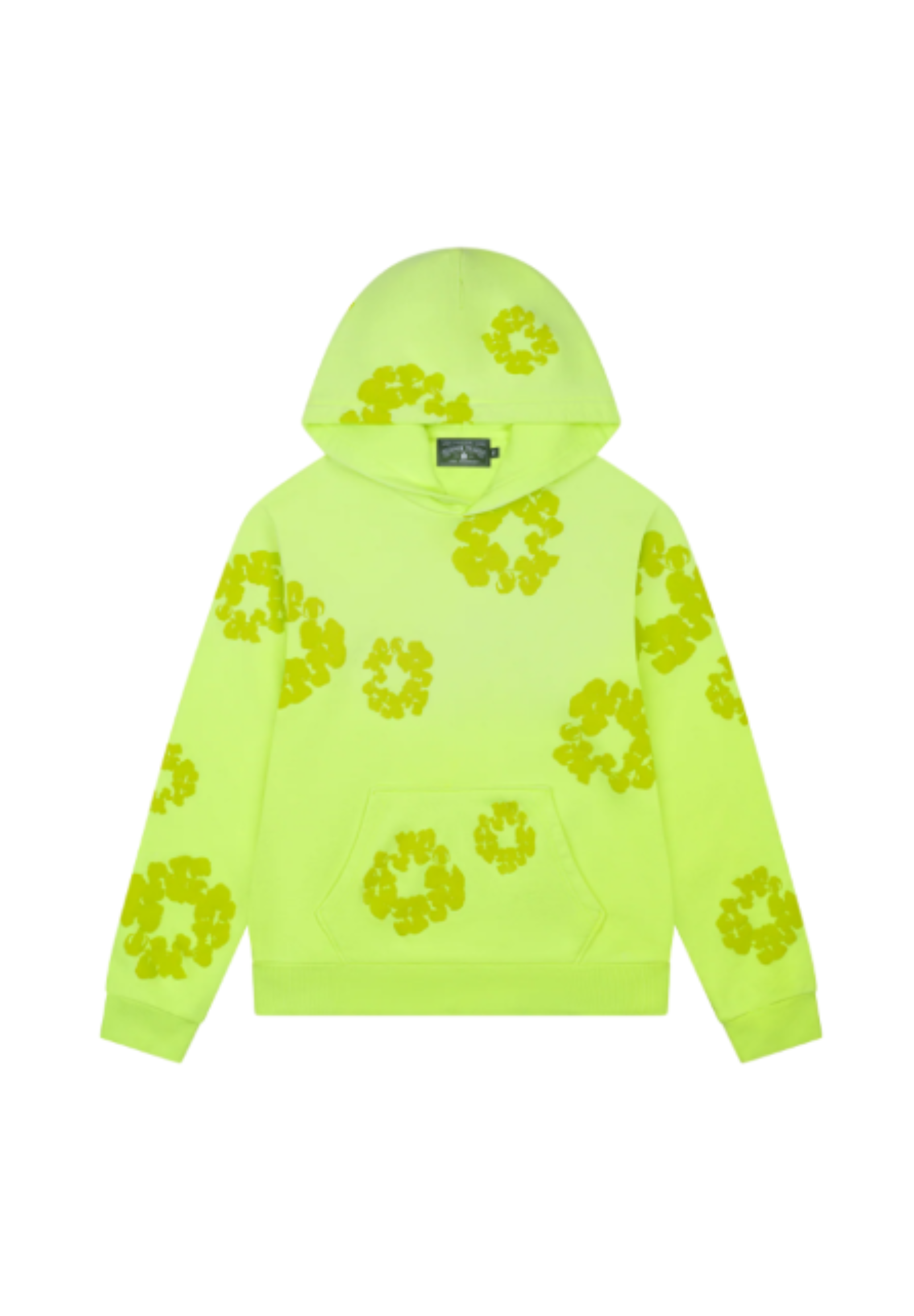 Mono Cotton Wreath Hoodie Neon Green