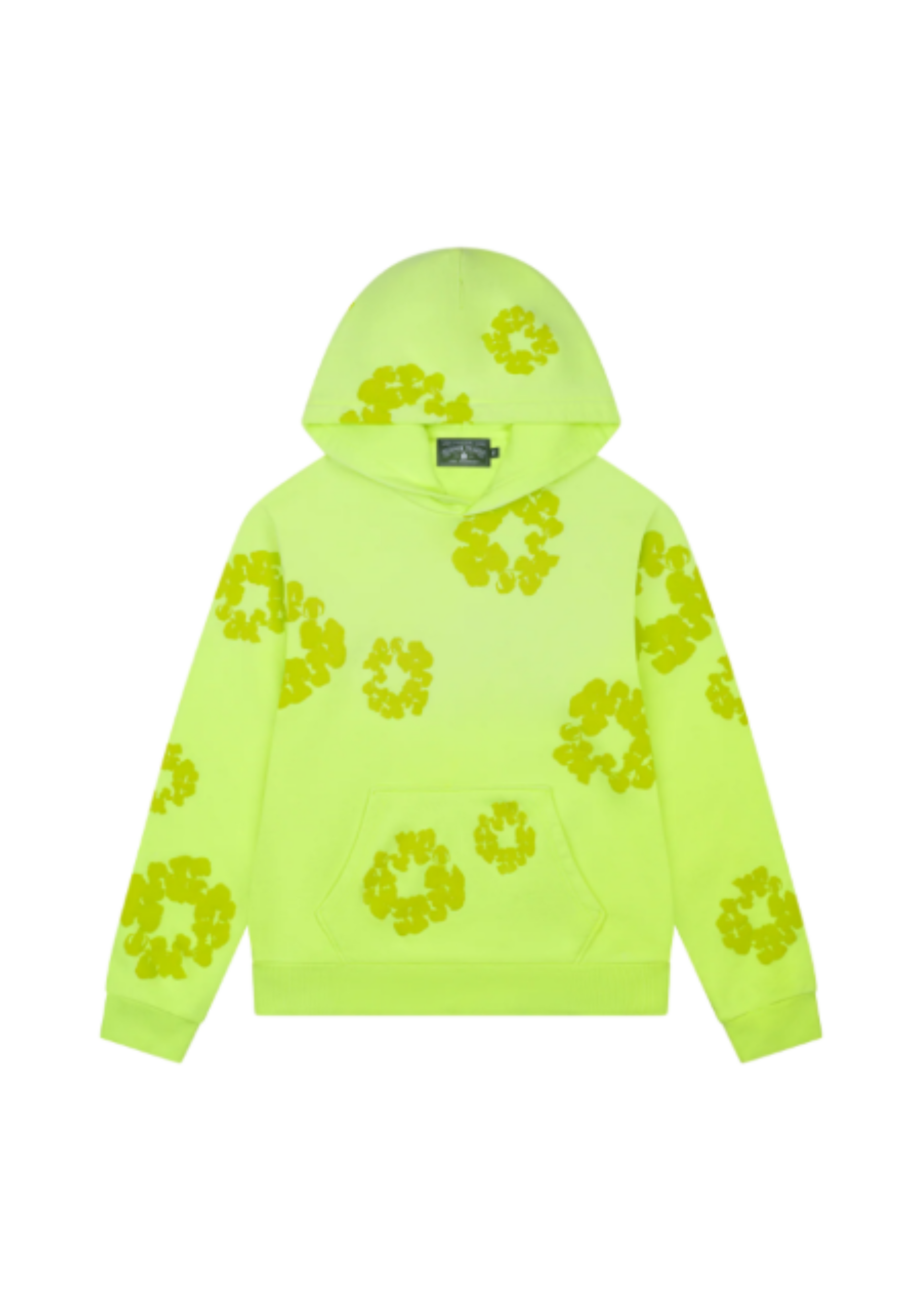Mono Cotton Wreath Hoodie Neon Green