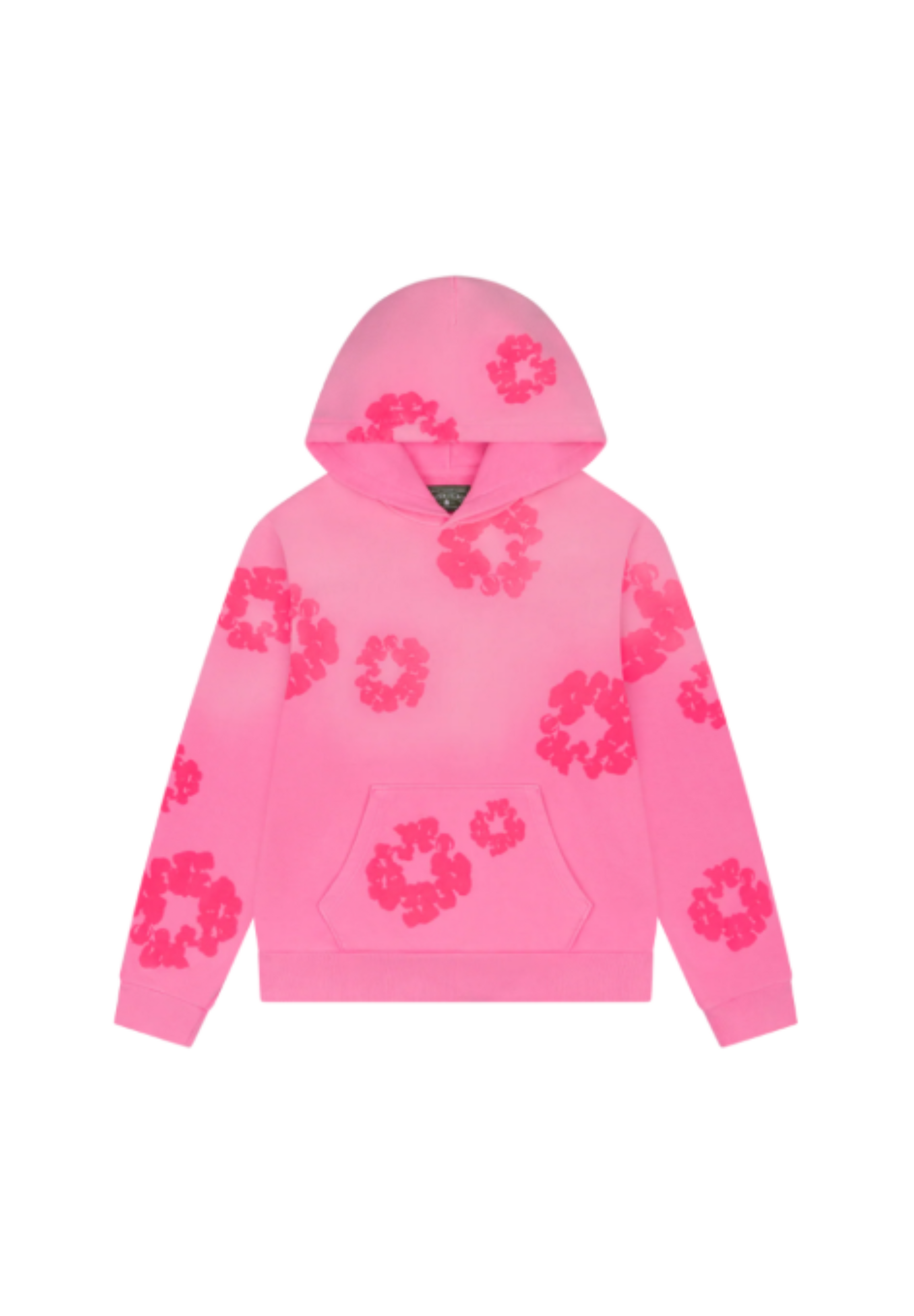 Mono Cotton Wreath Hoodie Pink