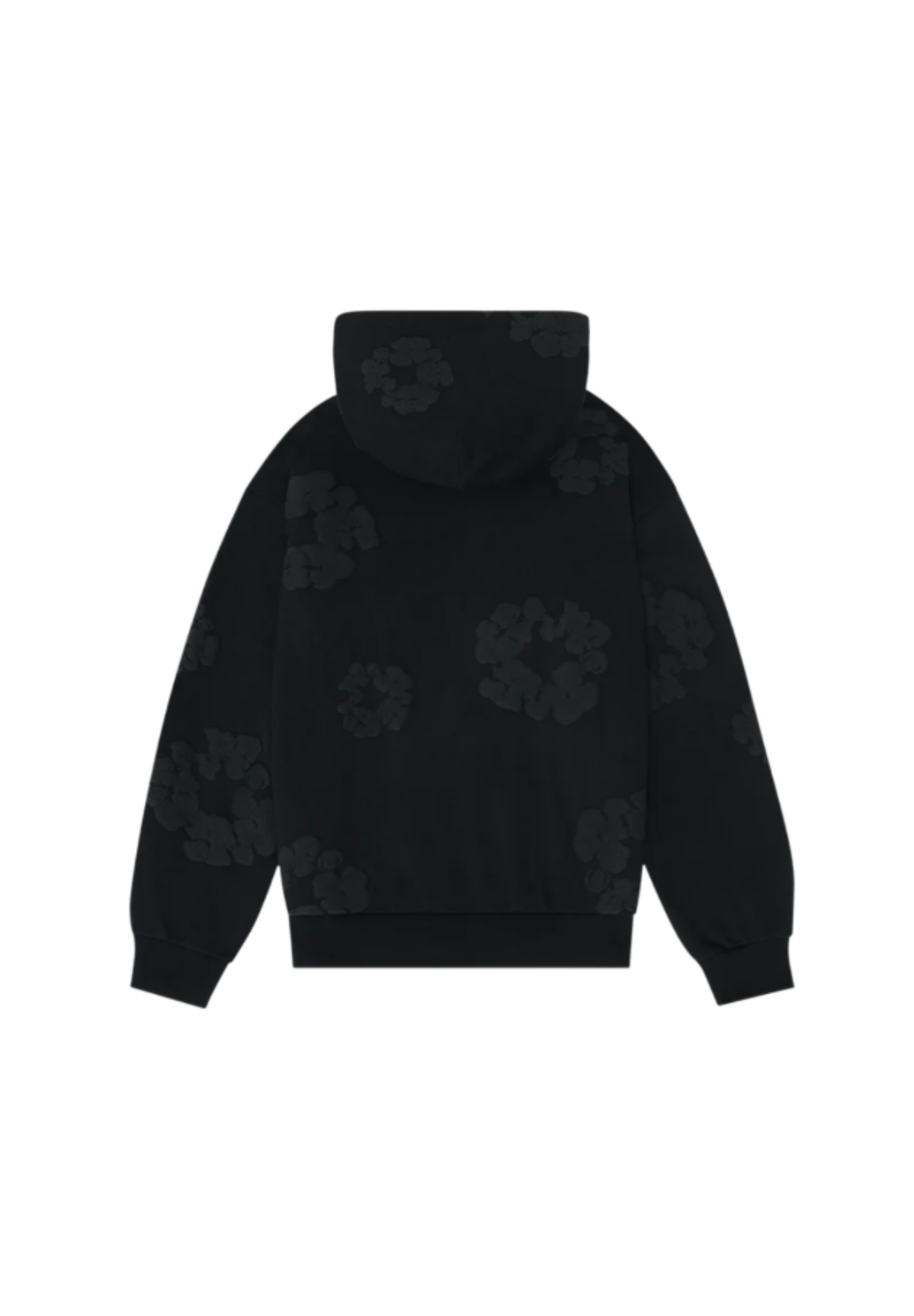 Mono Cotton Wreath Hoodie Black